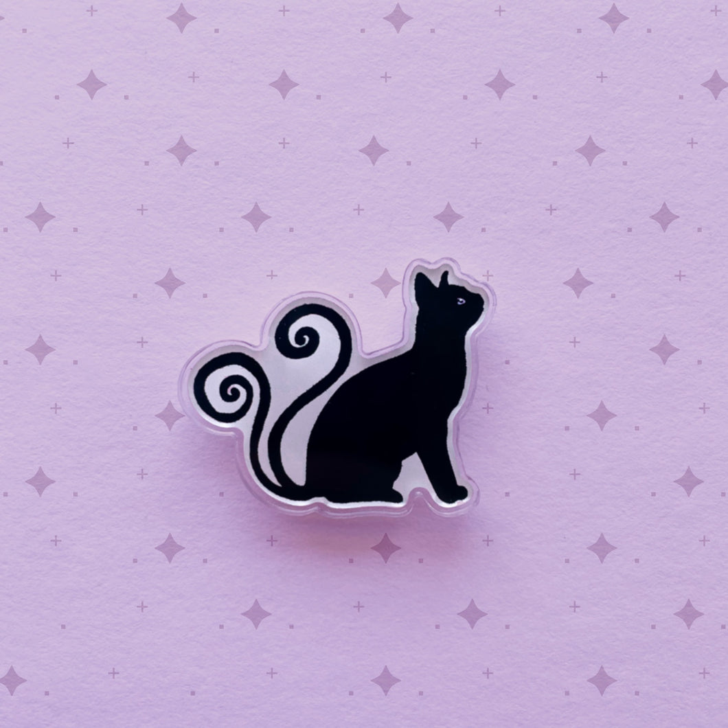 ruby cat ❀ acrylic pin